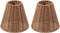 2 Pcs Clip-On Chandelier Lamp Shades Cone Imitation Rattan Lamp Shades Replacement