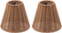 2 Pcs Clip-On Chandelier Lamp Shades Cone Imitation Rattan Lamp Shades Replacement