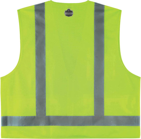 Ergodyne Unisex - Class 2 Economy Surveyors Vest Zipper, Lime, Large-X-Large US