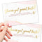T MARIE 50 Large Gold Foil 4x6 Thank You Postcards Small Business