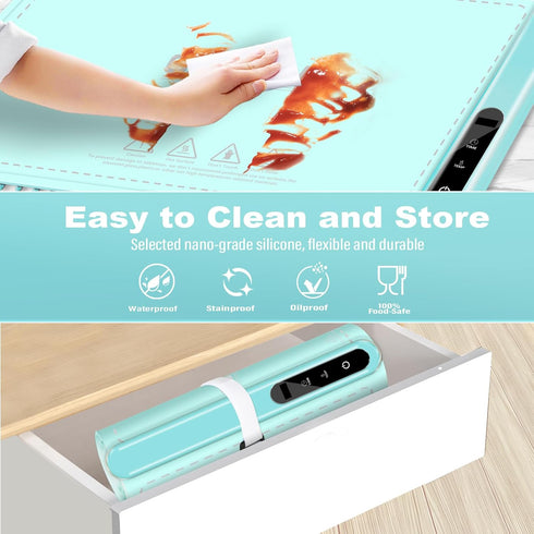7-Level Warming Mat for Food Warmer Heating: Electric Silicone Hot Trays & Warm Buffer Plate Temperature