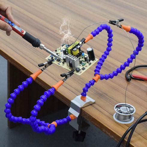 Helping Hands Third Hand Soldering Tool, 4 Arms with Adjustable Vise, Perfect for PCB Repair
