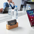 Business Card Holder for Desk, Acacia Wood Organizer for Office Home Tabletop Exhibition