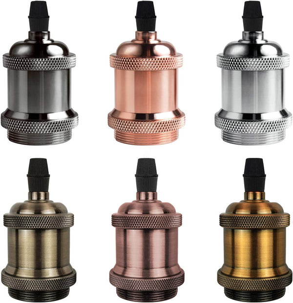 DiCUNO E26 Edison Vintage Lamp Socket, Pendant Lamp Holder, Light Sockets Replacement,