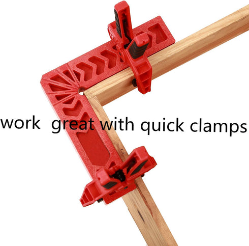 Chiloskit 2Pcs 90 Degree Woodworking Corner Clamp Tool, Clamping Angle Clamps for Picture Frames, Boxes, Cabinets