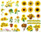 Seasonstorm Yellow Sunflowers Aesthetic Diary, Travel Journal Paper Stickers for Scrapbooking Stationery