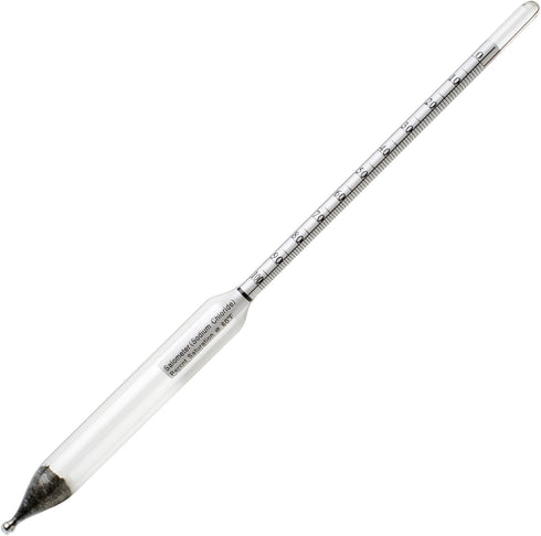 H-B Instrument Plain-Form Glass Hydrometer, B61809-0100, 0 to 26.5% Salt by Weight/0.5% Div