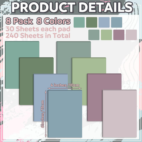 Yinder 4 x 6 Inch Transparent Sticky Notes Translucent Sticky Notes Waterproof Clear Self Sticky Memo Pad See Through Bible Journaling Accessories Office School Supplies, 8 Pack 240 Sheets