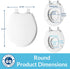 NextStep2 Mayfair Toilet Seat with Built-In Potty Training Seat, Slow-Close, Removable that will Never Loosen, Round