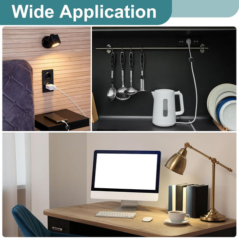 uxcell 9Pack Cord Organizer Holder, Magnetic Cable Clips Adhesive Desk Cable Management Round Wire Organizer for Home