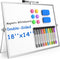 Grtard 18''x14'' Magnetic Dry Erase Board with Stand, Double-Sided Large Easel for Kids Drawing and Home Use