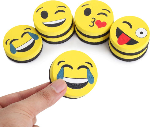 Mr. Pen Smiley Magnetic Whiteboard Erasers, 8 Pack - Mini Cute Dry Erase Back to School Supplies