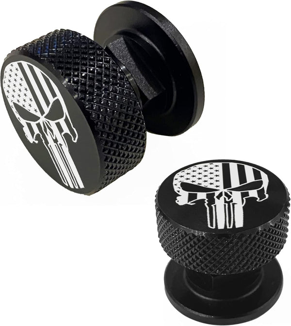 Welding Hood Helmet Pipeliner Fasteners, 1 Pair Black USA Flag Pattern Aluminum Headgear Replacement Parts, Anti-Rust