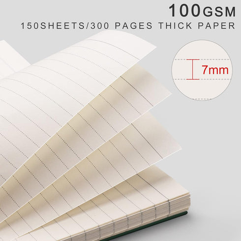 EMSHOI B5 Spiral Notebook, College Ruled Lined Journal, Large 7.48" X 10.15", 300 Pages, Waterproof Hardcover