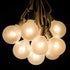 25FT G40 27 Bulbs, Outdoor String Lights, Frosted White Globe String Lights with Warm White Hanging Patio Lights UL