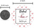 Mobiusea Creation Baked with Love Stickers Roll - Waterproof Scalloped Cut 2 inch Labels for Bakery Packaging