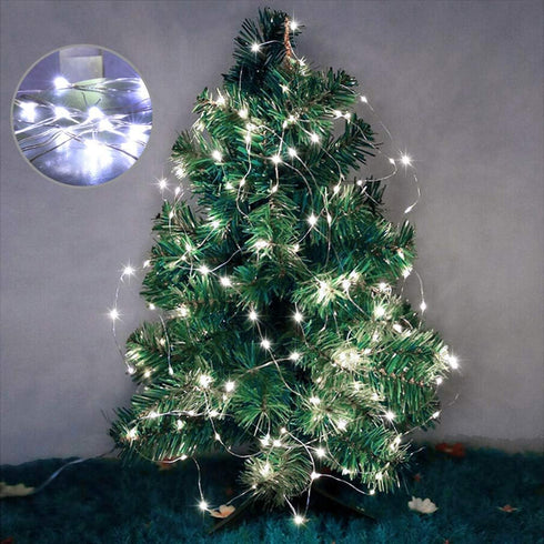 2 Pack 100 8 2 Pack woohaha Solar String Lights, LED Copper Wire Lights, Waterproof Fairy Decoration Starry String