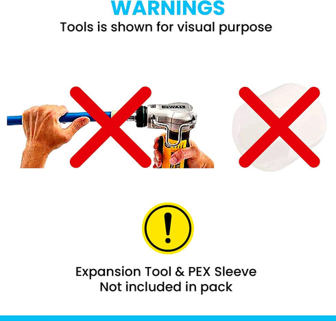 Pex A Fittings Set, 1/2" inch Elbow, Tee & Coupler Kit, ASTM F1960 Certified PPSU, Pack of 30