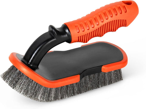 2 Pack 2 Pack) DecorRack Cleaning Brush, Heavy-Duty Scrub Brush with Ergonomic Handle for Floors, Tiles, Bathtubs