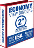 Samsill Economy 3 Ring Presentation View Binder, 2 Inch Round Ring, Holds 425 Sheets, Red