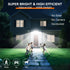 6500K IP65 3-Head LED Security Lights Motion Sensor Outdoor Lights, Daylight, Waterproof, Dusk to Dawn, Motion Detected