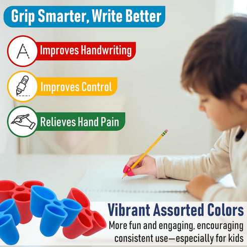Set 12 TPG-21312 The Pencil Grip Writing Claw, Large Size Grips, Blue and Red Grips