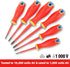 HAUTMEC 1000V VDE Insulated Screwdriver Set, 6 Piece Electrician Screwdriver Kit with Forged S2 Shanks and Magnetic Tips
