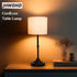 5200mAh Dimming 2700K Cordless Touch Table Lamp for Bedroom, Rechargeable Battery Operated Nightstand Light with Fabric