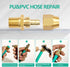 4pcs Premium Solid Brass Pneumatics Reusable Hose-End Repair Fitting, 1/4" Barb for 1/4-Inch ID Polyurethane Hose