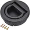 uxcell Black Flush Pull Ring Handle, 40.5x11mm, Plane Drawer Door Pull