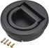 uxcell Black Flush Pull Ring Handle, 40.5x11mm, Plane Drawer Door Pull