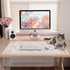 iCasso Pink Desk Mat for Desktop,Cute Desk Pad for Women,Girly Bow Mouse Pad with Stitched Edges,Non-Slip Large