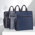 Enyuwlcm Oxford Zippered Document Bag with Handle, File Tote Bag Pouch for Paper Files, Blue