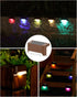 8 Pack Solar Deck Lights, Waterproof Color Changing Solar Fence Lights for Pool, Step, Patio, Deck, Backyard