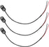 9V Battery Snap On Hard-Shell Clip Connector with Insulated Wires, 3 Pieces