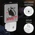 Jahiona White,0.5W LED Night Light Lamp with Smart Sensor Dusk to Dawn Sensor,Cat Hold Knife With Red Letter What On