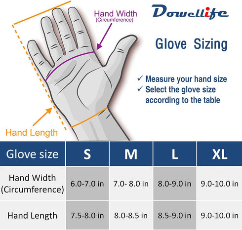 Dowellife Food Grade Cut Resistant Gloves Level 5 Protection for Kitchen Cuts, Oyster Shucking, Meat Cutting (X-Large)