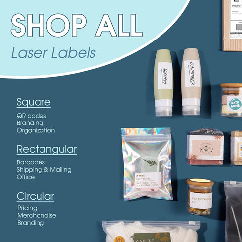 Spartan Industrial Printable Laser and Inkjet Labels - 3.75" x 3" Matte White Wine and Beer Bottle Labels, 100 Sheets,