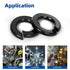 M8 Split Lock Washer, 304 Stainless Steel 18-8 Spring Lock Washers, Black Finish, 100 PCS