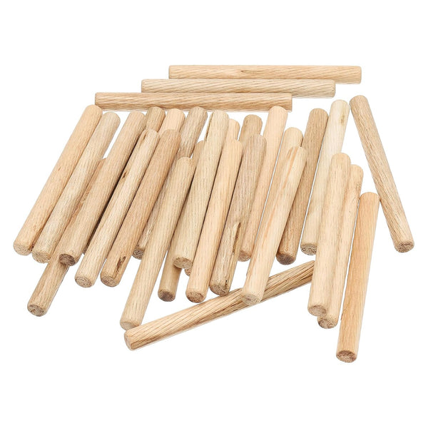 PATIKIL 3/8 Wooden Dowel Pins, 200 Pcs M10x100mm Hardwood Pegs for Crafts, Furniture, Door Art