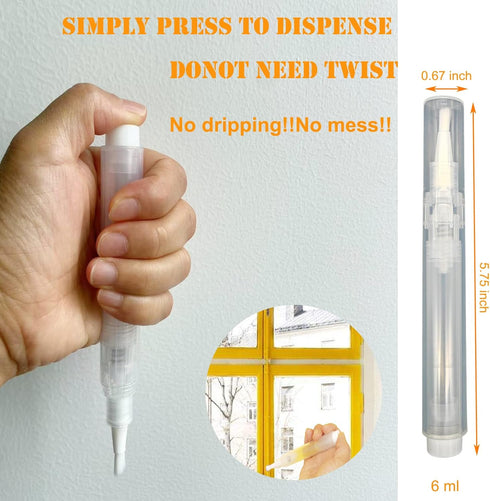 Refillable Touch Up Paint Pens, Empty Paint Brush Pens for Wall, Small Paint Brushes for Touch Ups, 3 Pcs, 1 Pack