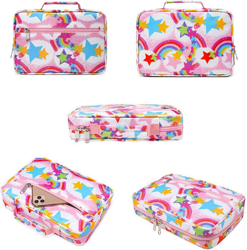 Bible Cover Case Carrier with Handles for Women, Floral Pattern Flower Print