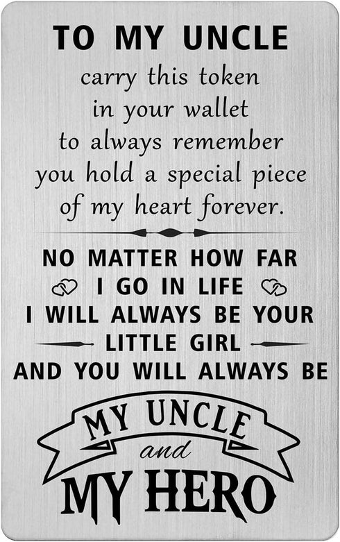 HYHYDHP Uncle Christmas Card from Niece - Uncle Birthday Cards from Niece, Announcement