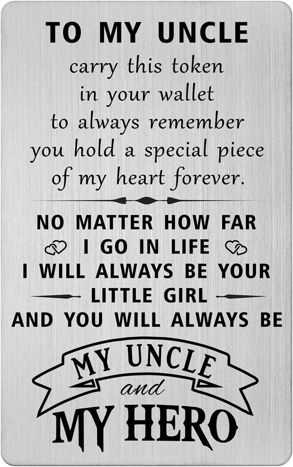 HYHYDHP Uncle Christmas Card from Niece - Uncle Birthday Cards from Niece, Announcement