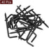 uxcell Right Angle Hooks, 40Pcs 2" L Shaped Screw Hooks for Hanging, Black Metal Screw Hooks