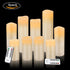 Flameless Candles Battery Operated Candles 4" 5" 6" 7" 8" 9" Set of 9 Ivory Real Wax Pillar LED Candles with 10-Key Remote and Cycling 24 Hours Timer by Vinkor