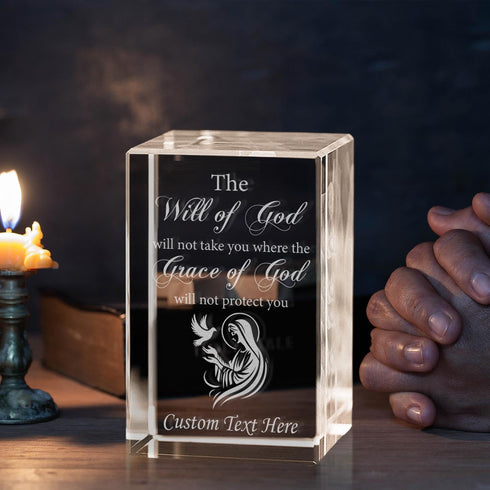 Personalized Baby Christening Crystal Photo Decoration, Bedroom Decorative Night Light, Christmas, Birthday Gift