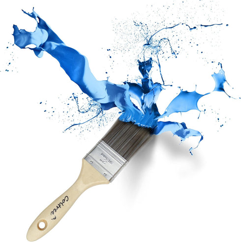 Paint Brushes Set, 5 Pcs for Wall and Trim, Flat and Angle Paintbrushes, Suitable for Oil-based and Water-based Paints