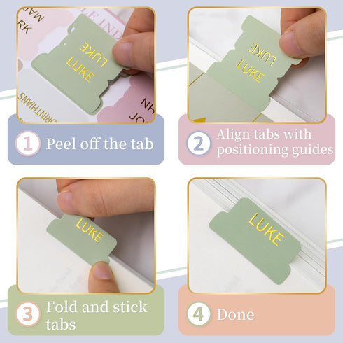 JIXZEN 75 Bible Tabs for Women and Men, Laminated Embossed Gold Foil Index Tabs, Durable Bible Study and Journaling