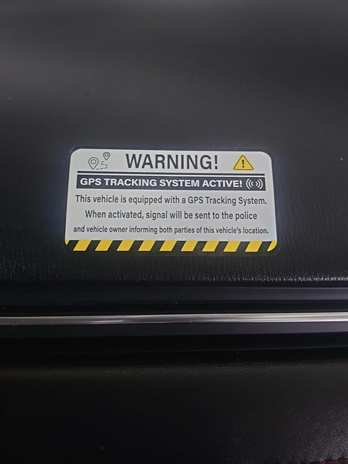8 Pack 2 3.5 GPS Tracking System Warning Stickers for Vehicles, x in Waterproof, Weatherproof, UV Resistant GPS